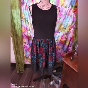 Eliza J Black and Floral Dress